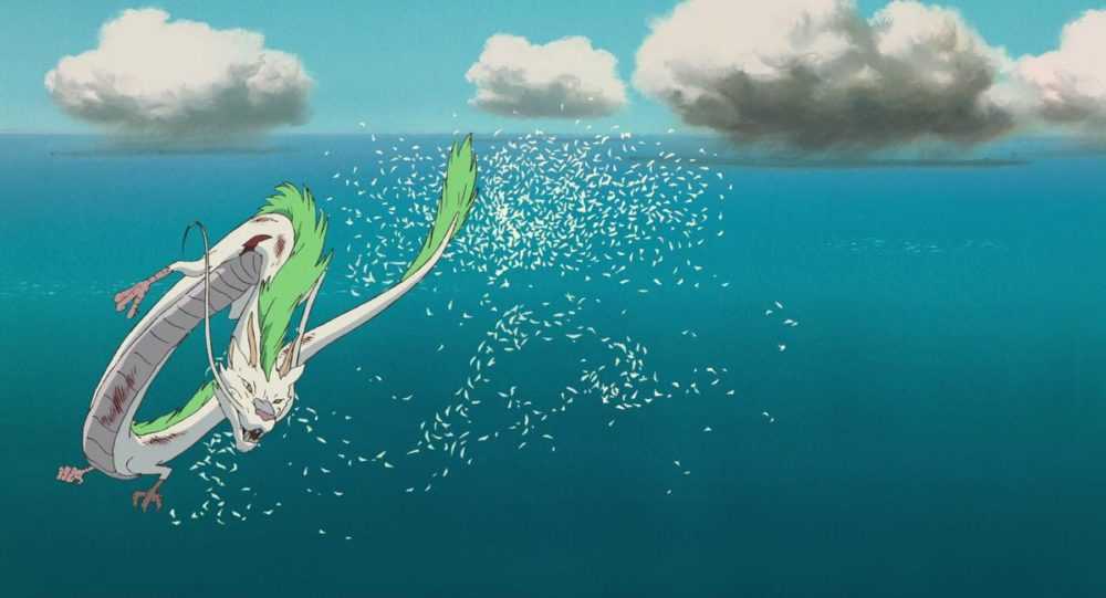 the river spirit in dragon form in spirited away
