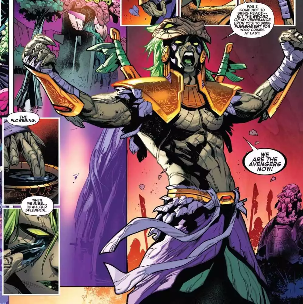 Sequoia declares the Cotati resolution to bring war to the universe in Empyre #1, Marvel Comics (2020). 
