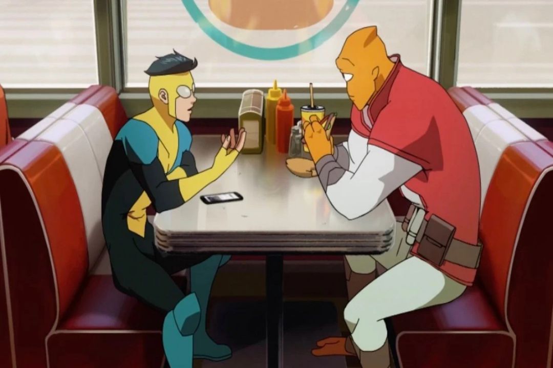 In the Season Two Trailer for "Invincible," We Can See Allen and Mark Catch Up at Burger Mart