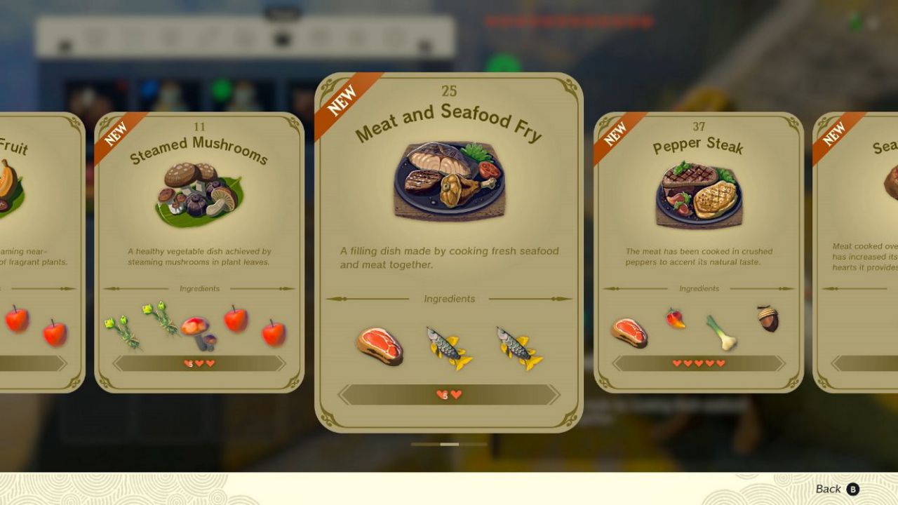 Cooking Guide for The Legend of Zelda Tears Of The Kingdo m_